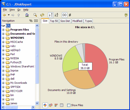 jdiskreport free space