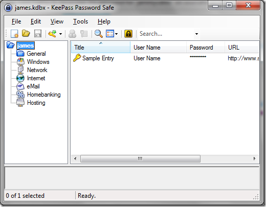 keepass import from passwordsafe