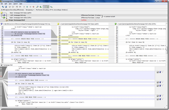 Merge resolution example