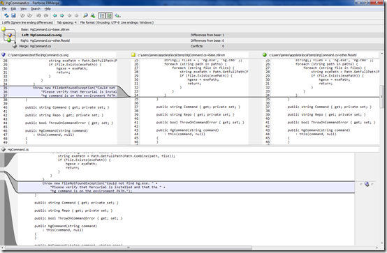 Merge resolution with implicit undo